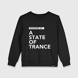 Свитшот хлопковый детский Together in A State of Trance, цвет: черный