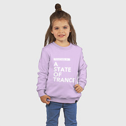 Свитшот хлопковый детский Together in A State of Trance, цвет: лаванда — фото 2