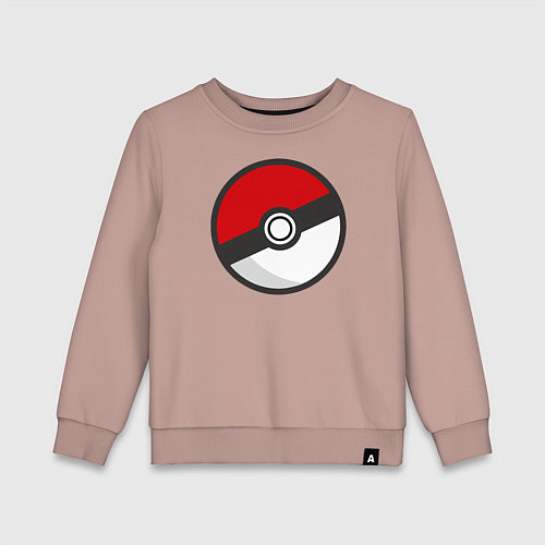 Детский свитшот Pokeball / Пыльно-розовый – фото 1