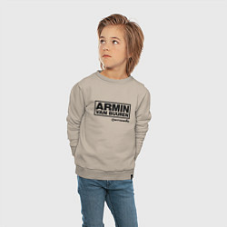 Свитшот хлопковый детский Armin van Buuren, цвет: миндальный — фото 2
