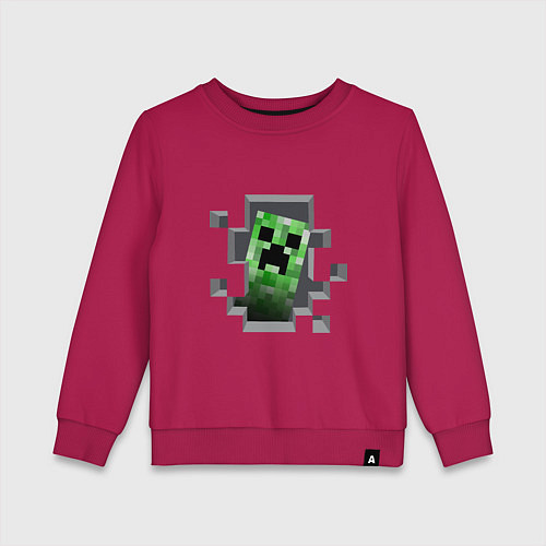 Детский свитшот Creeper Inside / Маджента – фото 1