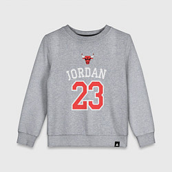 Свитшот хлопковый детский Jordan 23, цвет: меланж