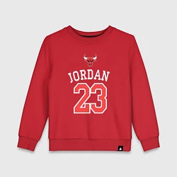 Свитшот хлопковый детский Jordan 23, цвет: красный