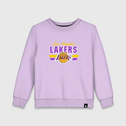 Свитшот хлопковый детский Los Angeles Lakers, цвет: лаванда