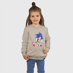 Свитшот хлопковый детский Sonic the Hedgehog, цвет: миндальный — фото 2