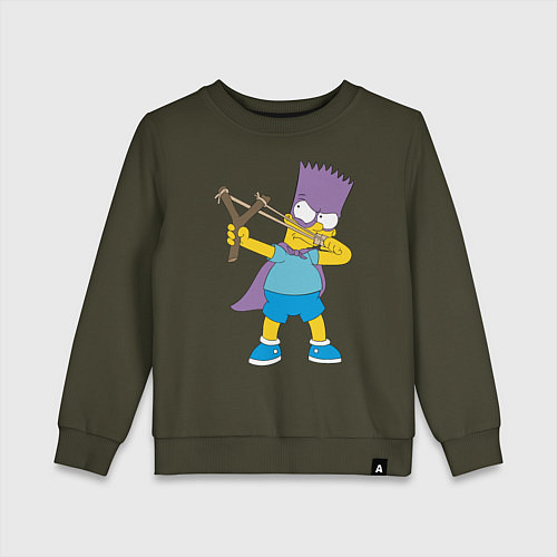 Детский свитшот Бартмен / Хаки – фото 1