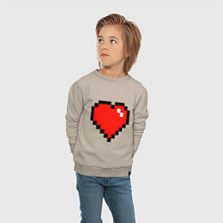 Свитшот хлопковый детский Minecraft Lover, цвет: миндальный — фото 2