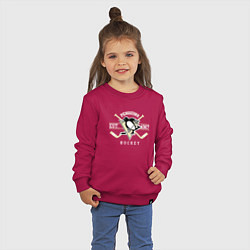 Свитшот хлопковый детский Pittsburgh Penguins: Est.1967, цвет: маджента — фото 2
