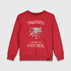Свитшот хлопковый детский Training to be a Witcher, цвет: красный