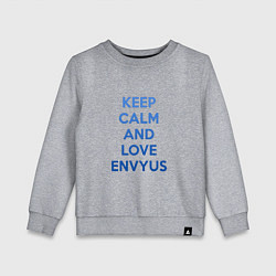 Свитшот хлопковый детский Keep Calm & Love Envyus, цвет: меланж