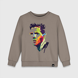 Свитшот хлопковый детский Lionel Messi: fun-art, цвет: утренний латте