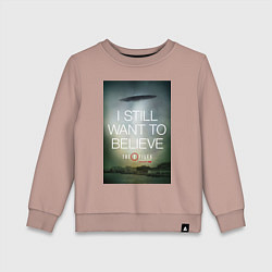 Свитшот хлопковый детский X-Files: Aliens, цвет: пыльно-розовый