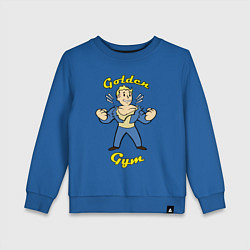 Свитшот хлопковый детский Fallout: Golden gym, цвет: синий