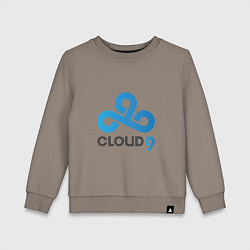 Свитшот хлопковый детский Cloud9, цвет: утренний латте