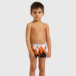 Плавки для мальчика Оранжевый Огонь, цвет: 3D-принт — фото 2