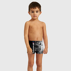 Плавки для мальчика БМВ Черно-белый логотип, цвет: 3D-принт — фото 2