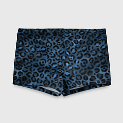 Плавки для мальчика Синяя леопардовая шкура, цвет: 3D-принт
