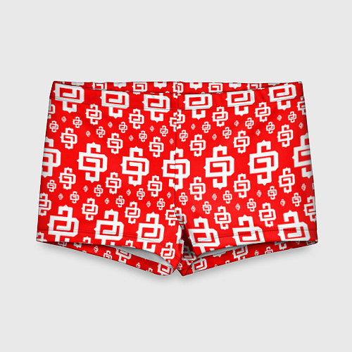 Детские плавки Red Pattern Dope Camo Dope Street Market Спина / 3D-принт – фото 1