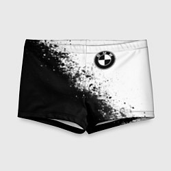 Плавки для мальчика BMW - black and white, цвет: 3D-принт