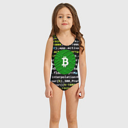 Купальник для девочки Bitcoin сатоши, цвет: 3D-принт — фото 2
