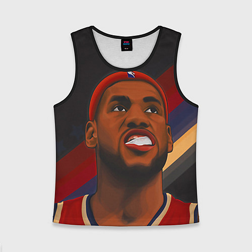 Детская майка без рукавов LeBron Smile / 3D-Черный – фото 1