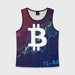 Майка-безрукавка детская БИТКОИН BITCOIN, цвет: 3D-черный