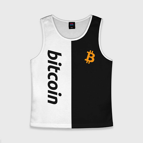 Детская майка без рукавов БИТКОИН BITCOIN Z / 3D-Белый – фото 1