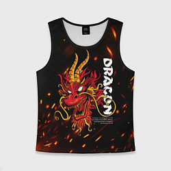 Майка-безрукавка детская Dragon Огненный дракон, цвет: 3D-черный