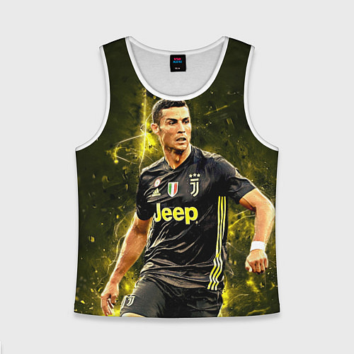 Детская майка без рукавов Cristiano Ronaldo Juventus / 3D-Белый – фото 1