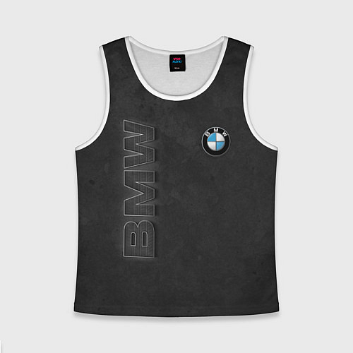 Детская майка без рукавов BMW LOGO AND INSCRIPTION / 3D-Белый – фото 1