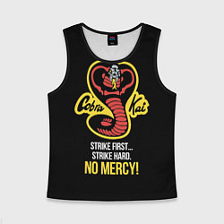 Майка-безрукавка детская Cobra Kai - No mercy!, цвет: 3D-черный