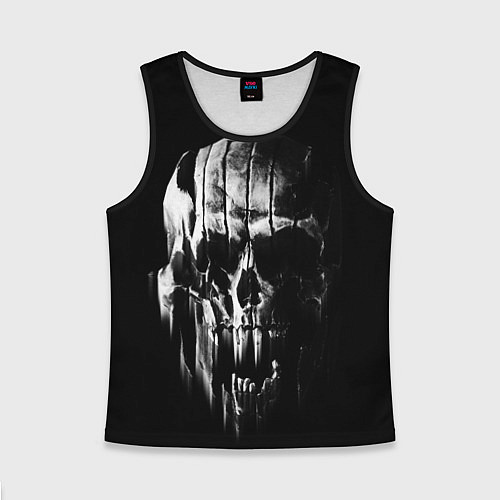 Детская майка без рукавов Brutal skull / 3D-Черный – фото 1
