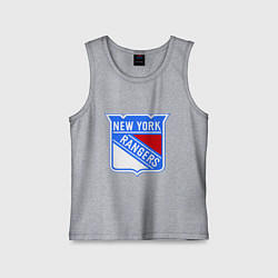 Майка детская хлопок New York Rangers, цвет: меланж