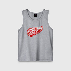 Майка детская хлопок Detroit Red Wings, цвет: меланж