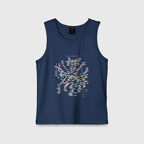 Детская майка Moscow Metro / Тёмно-синий – фото 1