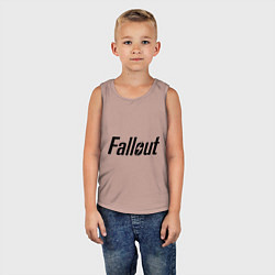 Майка детская хлопок Fallout, цвет: пыльно-розовый — фото 2