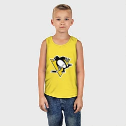 Майка детская хлопок Pittsburgh Penguins: Malkin 71, цвет: желтый — фото 2