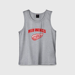 Майка детская хлопок Detroit Red Wings, цвет: меланж