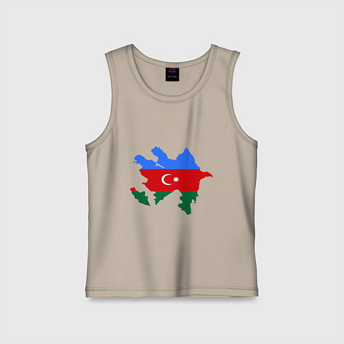 Детская майка Azerbaijan map / Миндальный – фото 1