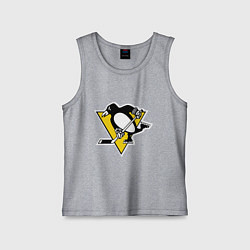 Майка детская хлопок Pittsburgh Penguins, цвет: меланж
