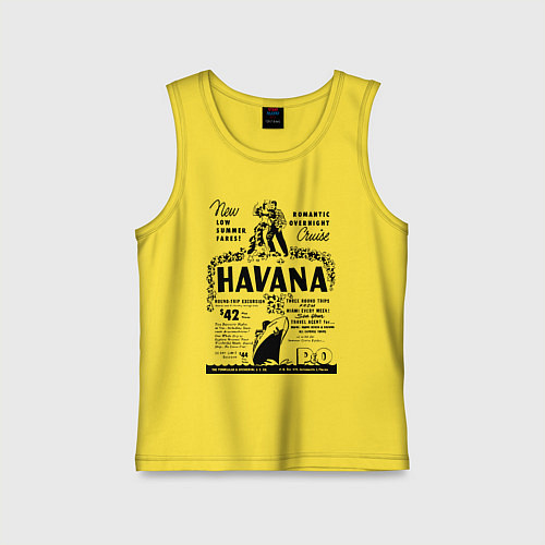 Детская майка Havana Cuba / Желтый – фото 1