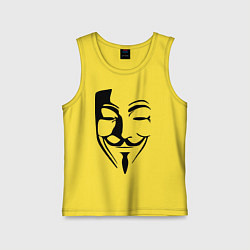 Майка детская хлопок Vendetta Mask, цвет: желтый