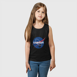 Майка детская хлопок Tardis NASA, цвет: черный — фото 2