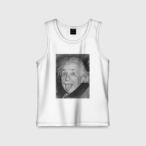 Детская майка Энштейн дурачится / Белый – фото 1