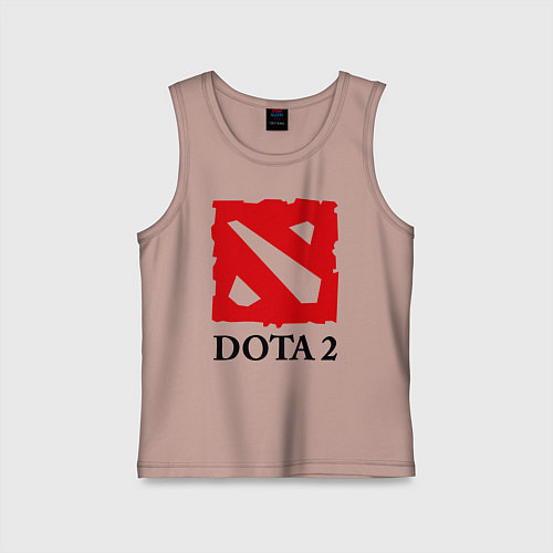 Детская майка Dota 2: Logo / Пыльно-розовый – фото 1