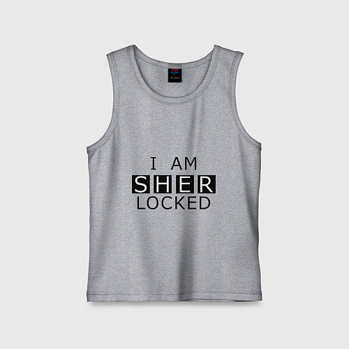 Детская майка I am Sherlocked / Меланж – фото 1