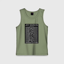 Майка детская хлопок Joy Division: Unknown Pleasures, цвет: авокадо
