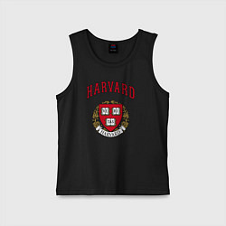 Майка детская хлопок Harvard university, цвет: черный