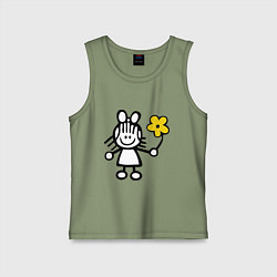 Майка детская хлопок Для влюбленных, цвет: авокадо