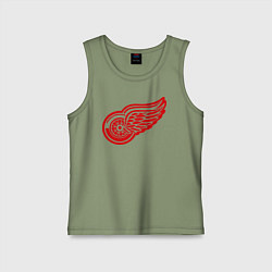Майка детская хлопок Detroit Red Wings: Pavel Datsyuk, цвет: авокадо
